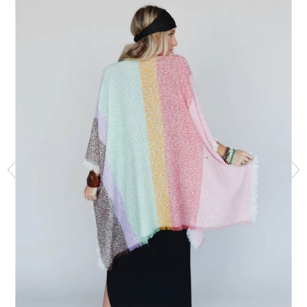 NWT THREE BIRD NEST Get cozy rainbow wrap